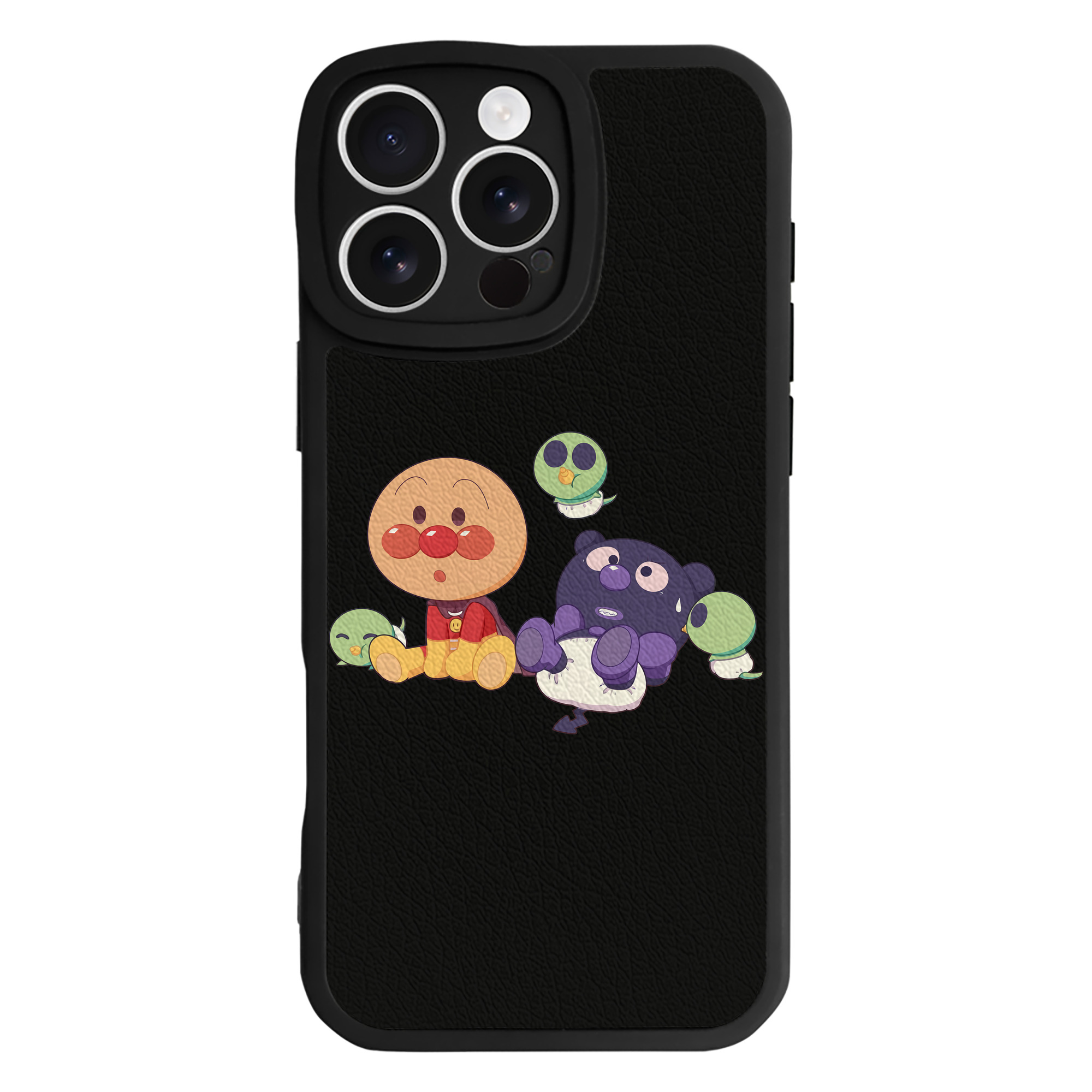 （画像用） アンパンマン Anpanman 【iPhone 16シリーズ対応】シリコンスマホケース（レザー調） 材質：シリコン